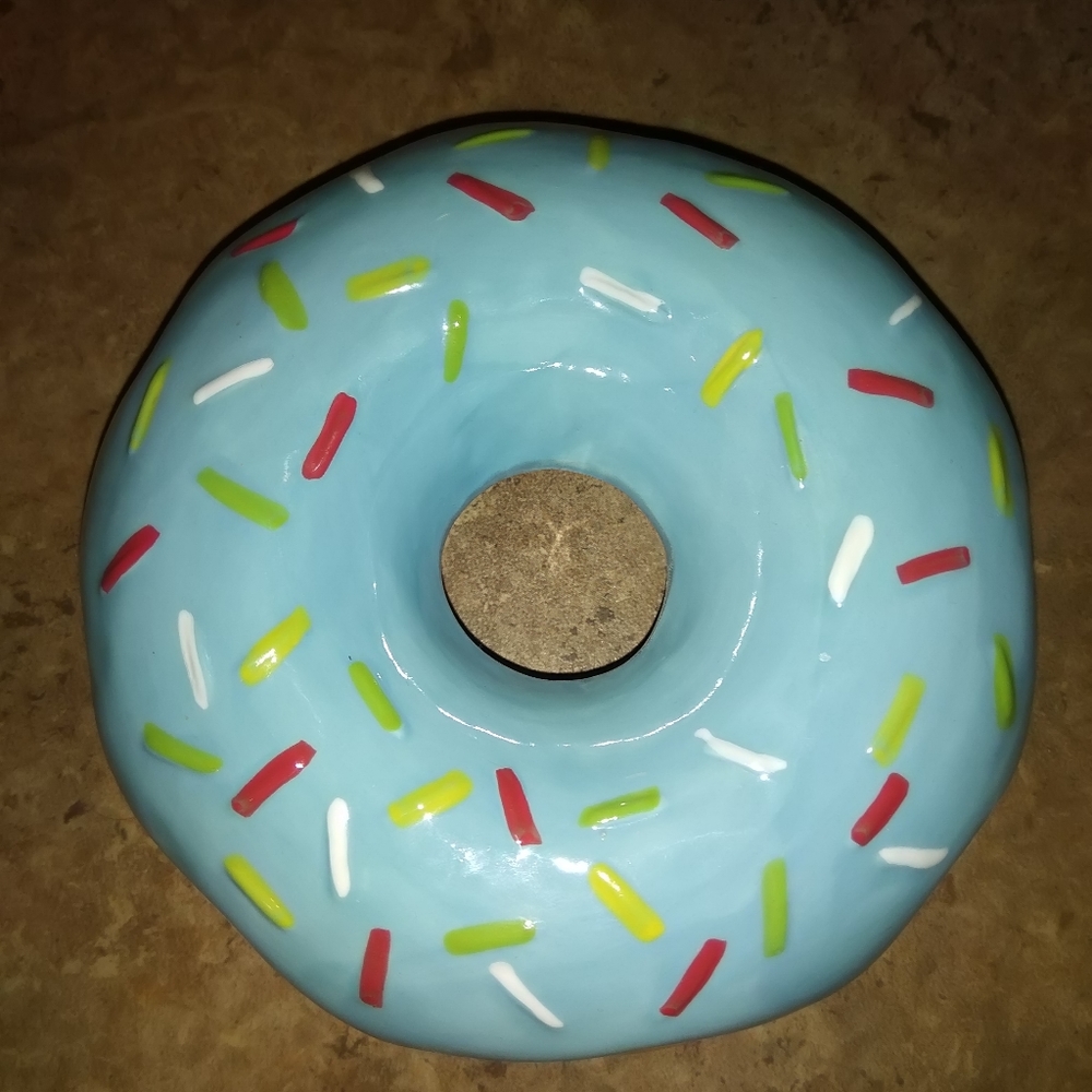 Glass donut bank